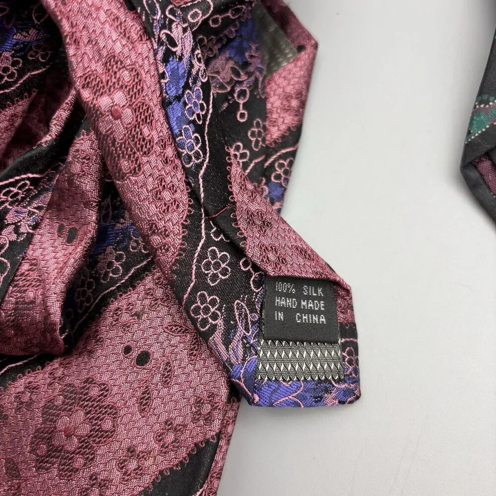 Lot Of 4 Mens Neck Tie - Christian Dior, Bruno Conte, Di Capri, Lilly Dache